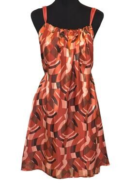 New ~ BCBGIRLS ~ Abstract Print Pleated A Line Dress Size S